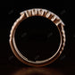 Rose gold  Round Cut Diamond Double Band Women  customdiamjewel   