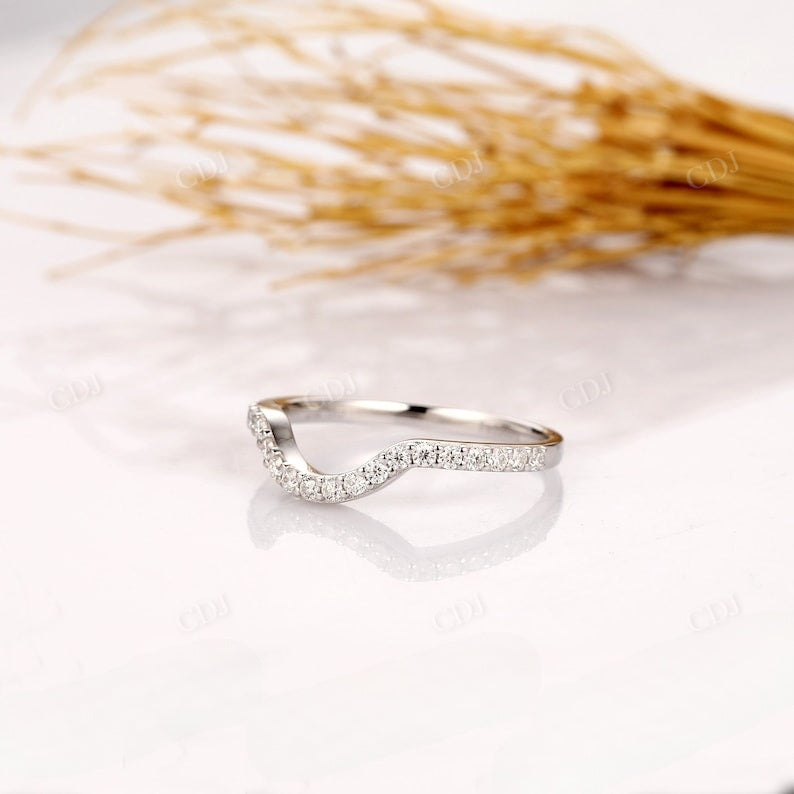 0.38CTW Natural Diamond Curved Wedding Band Wedding Band customdiamjewel   