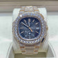 41mm Patek Philippe Bust Down Moissanite Watch  customdiamjewel   