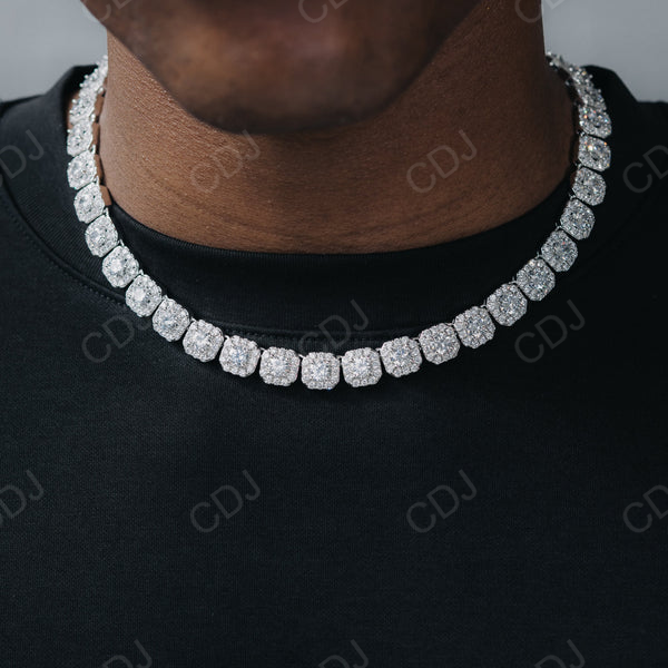 Tennis Hip Hop Halo Diamond Chain for Unisex  customdiamjewel   