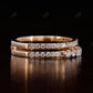 Rose gold  Round Cut Diamond Double Band Women  customdiamjewel   