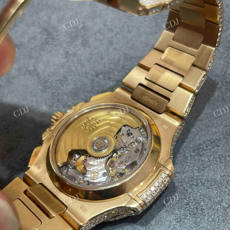 41mm Patek Philippe Bust Down Moissanite Watch  customdiamjewel   