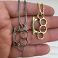 Brass Knuckle Oxidized Pendant  customdiamjewel   