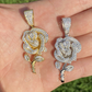 Hiphop Diamond Rose Flower Pendant  customdiamjewel   