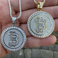 Iced BITCOIN Big Hip Hop Pendant  customdiamjewel   