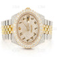 Rolex Lab Grown Diamond Hip Hop Watch Gold And Silver Plated Two Tone Watch 12.54 CTW (Approx)  customdiamjewel   