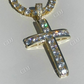 Channel Set Cross Diamond Hip Hop Pendant  customdiamjewel   