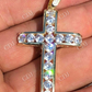 Channel Set Cross Diamond Hip Hop Pendant  customdiamjewel   