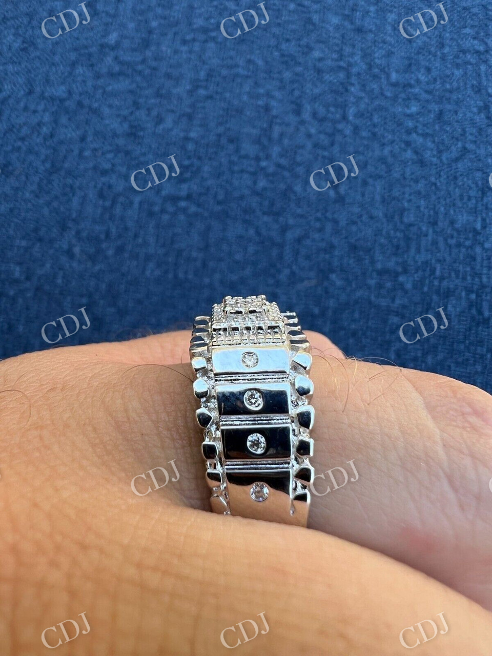 Moissanite Nugget Hip Hop Ring  customdiamjewel   