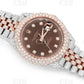 Iced Out High Quality Natural Diamond Watches Rolex Swiss Watch Two Tone Diamond Watch 16.33 CTW (Approx)  customdiamjewel   