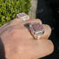 Red Ruby HipHop Ring For Men's  customdiamjewel   