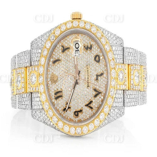 Mens Watches Top Brand Luxury Iced Out Watch Hip Hop Gold Moissanite Diamond Watch for Men Round Quartz Waterproof Wristwatch  customdiamjewel   