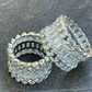 Baguette Diamond Hip Hop Band  customdiamjewel   