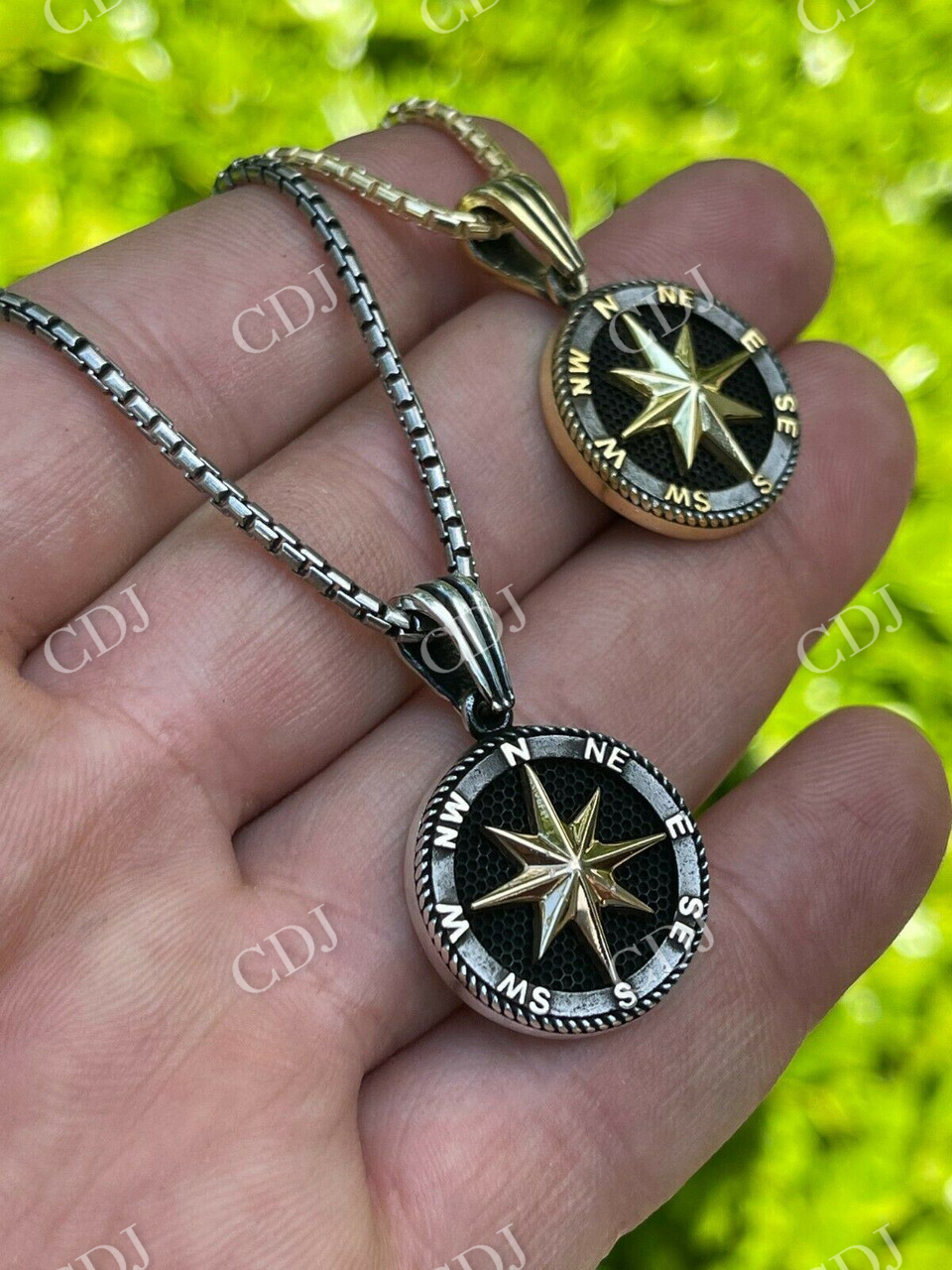 Hip Hop Navigation Star Compass Pendant  customdiamjewel   