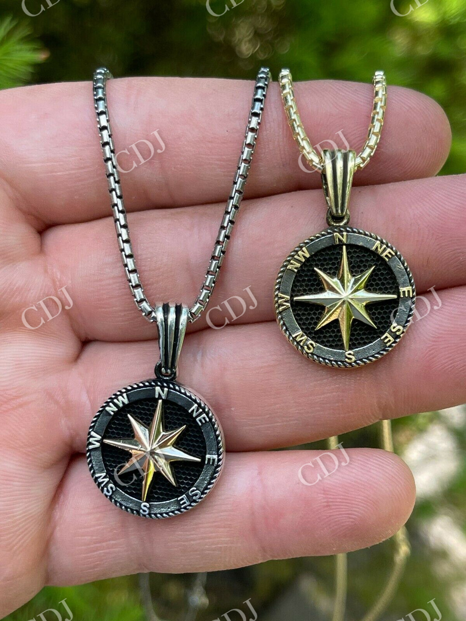 Hip Hop Navigation Star Compass Pendant  customdiamjewel   