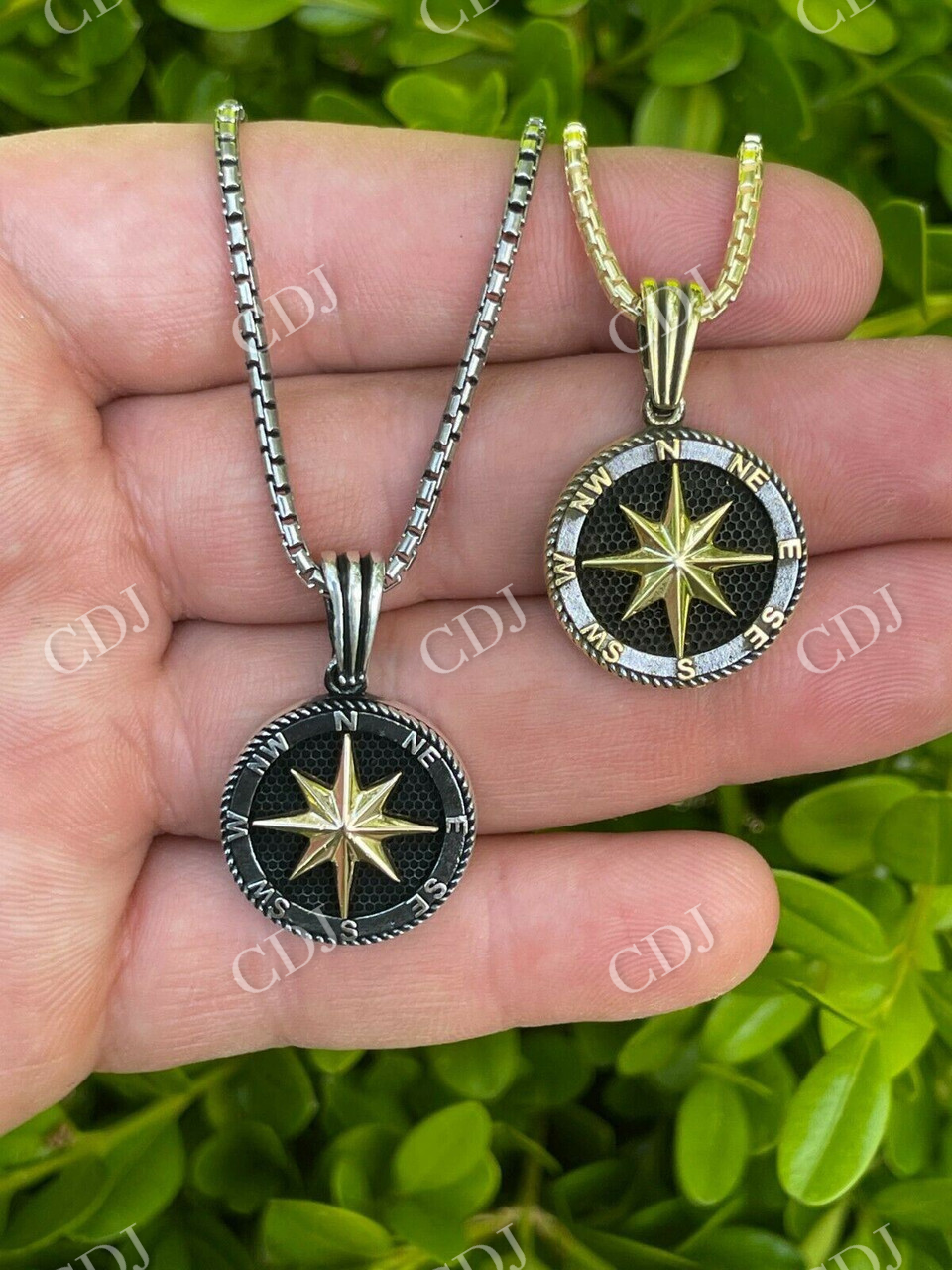 Hip Hop Navigation Star Compass Pendant  customdiamjewel   