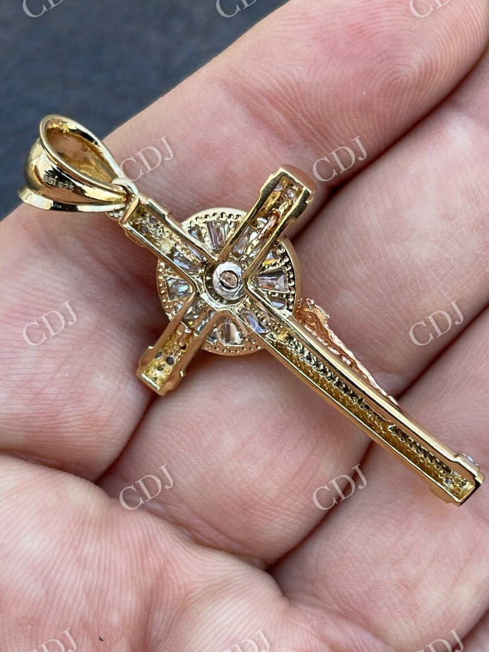 Hip Hop Cross Jesus Diamond Pendant  customdiamjewel   