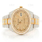 Natural Diamond Watch Two Tone Gold Plated Diamond Watch Rolex Date Just Watch 18.90CTW (Approx)  customdiamjewel   