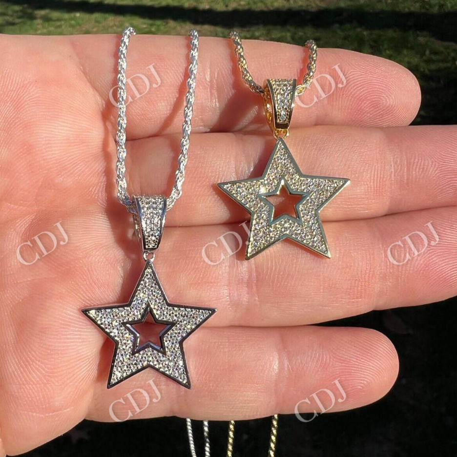 Hip Hop Moissanite Super Star Pendant  customdiamjewel   