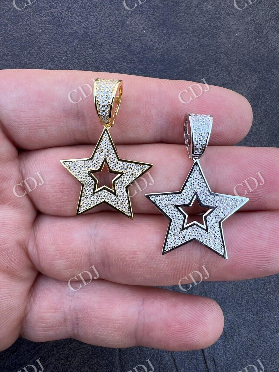 Hip Hop Moissanite Super Star Pendant  customdiamjewel   