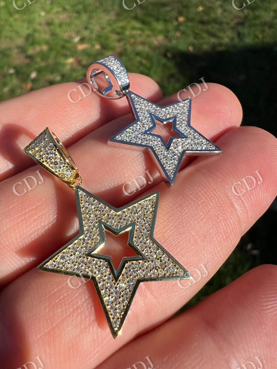 Hip Hop Moissanite Super Star Pendant  customdiamjewel   