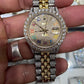 36mm Rolex Big Bezel on Diamond Rainbow Digit Watch  customdiamjewel   