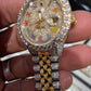 36mm Rolex Big Bezel on Diamond Rainbow Digit Watch  customdiamjewel   