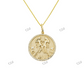 Yellow and Rose Gold Plated Round Pendant for Men hip hop jewelry CustomDiamJewel