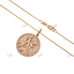 Yellow and Rose Gold Plated Round Pendant for Men hip hop jewelry CustomDiamJewel