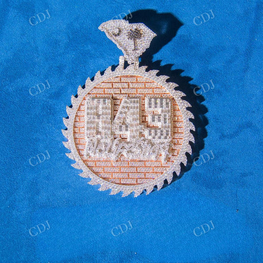 843 Custom Hip Hop Diamond Pendant  customdiamjewel   