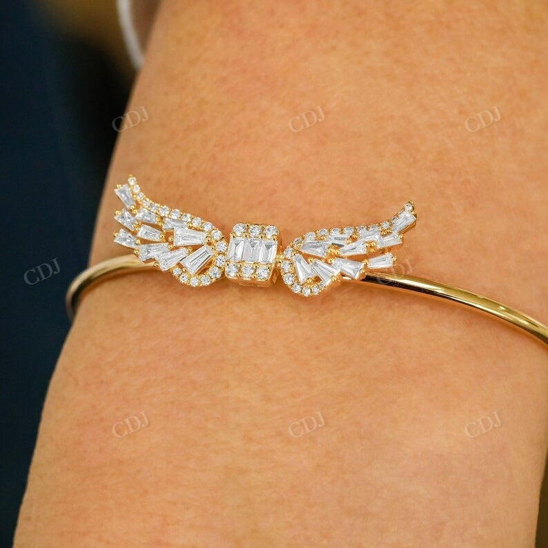 1.14CTW Angel Wing Centerpiece Cuff Natural Diamond Bracelet  customdiamjewel   