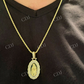 14K Gold Moissanite Mary Pendant For Men  customdiamjewel   