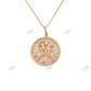 Yellow and Rose Gold Plated Round Pendant for Men hip hop jewelry CustomDiamJewel