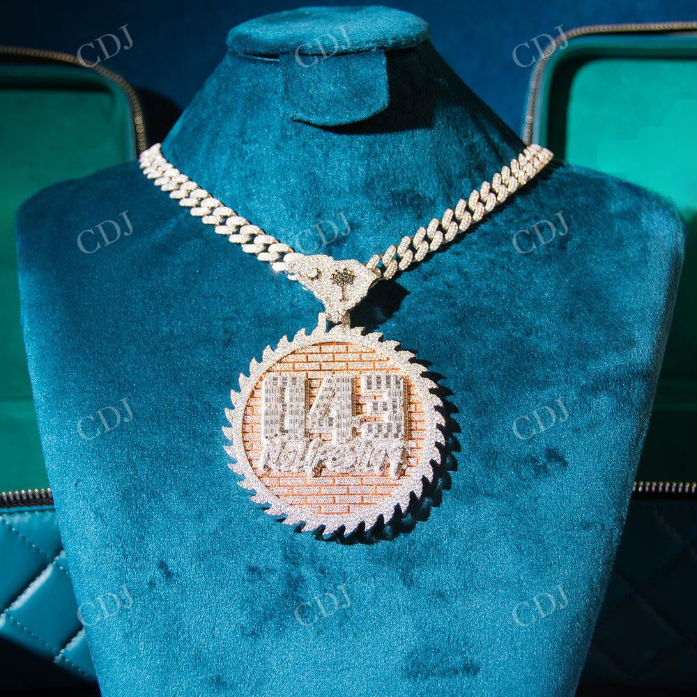 843 Custom Hip Hop Diamond Pendant  customdiamjewel   