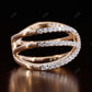 Double X Round Cut Diamond Rose Gold Twisted Band  customdiamjewel   