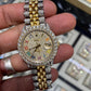 36mm Rolex Big Bezel on Diamond Rainbow Digit Watch  customdiamjewel   