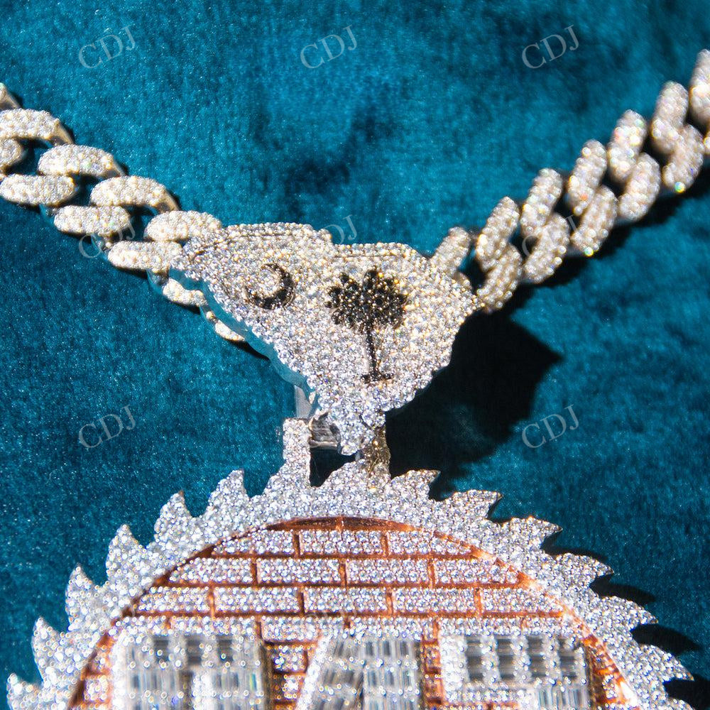 843 Custom Hip Hop Diamond Pendant  customdiamjewel   