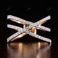 Double X Round Cut Diamond Rose Gold Twisted Band  customdiamjewel   