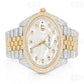 Custom Rolex Moissanite Diamond Watch Date Just Wrist Watch Two Tone Watch 15.99CTW (Approx)  customdiamjewel   