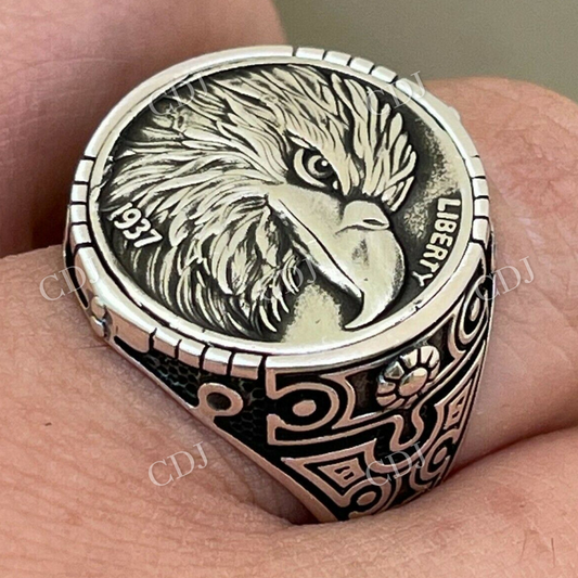 Sterling Silver Eagle Ring  customdiamjewel   