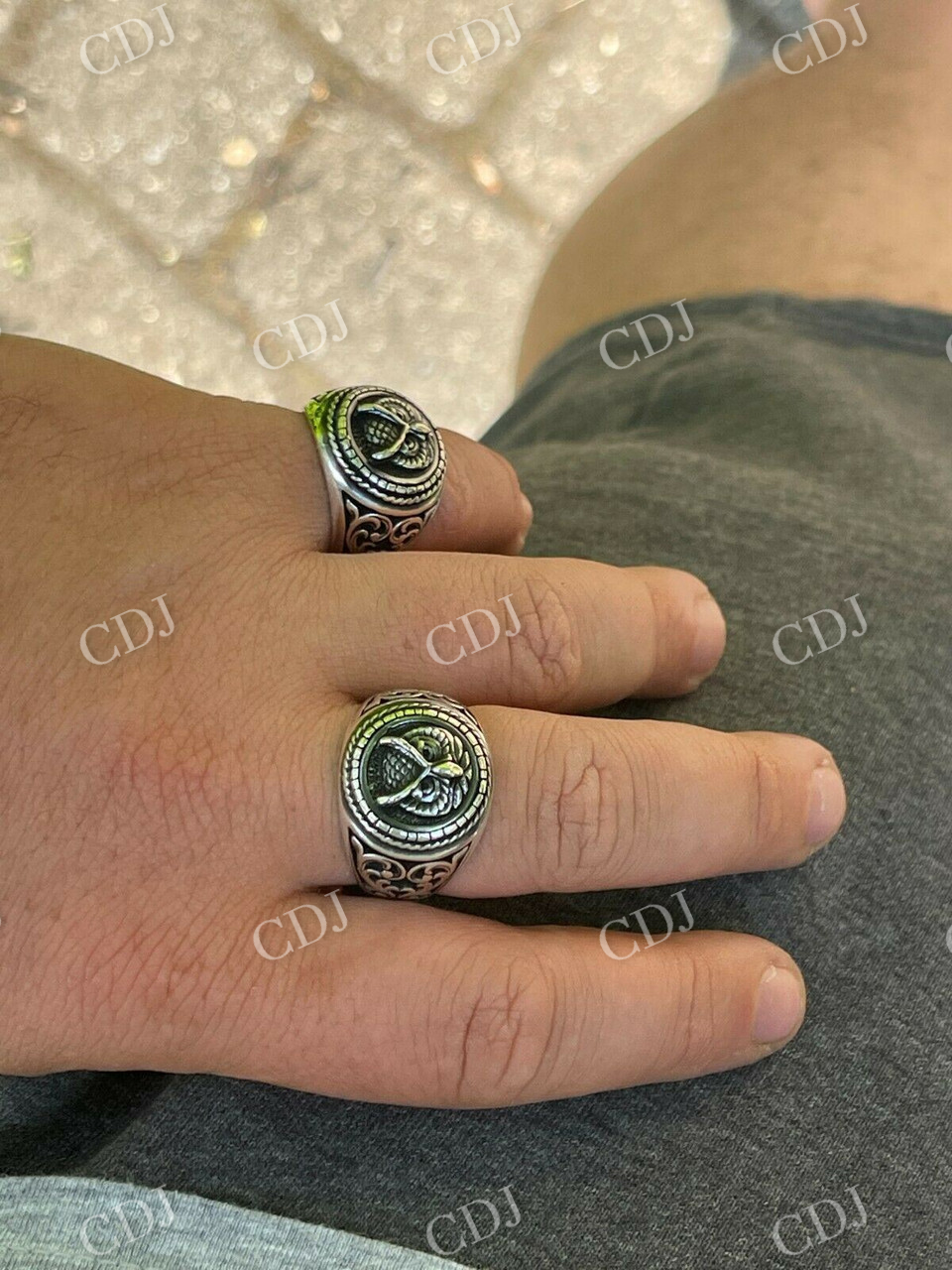 Plain Owl Hip Hop Ring  customdiamjewel   