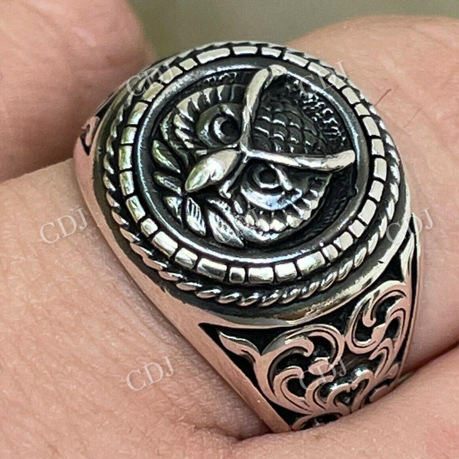 Plain Owl Hip Hop Ring  customdiamjewel   