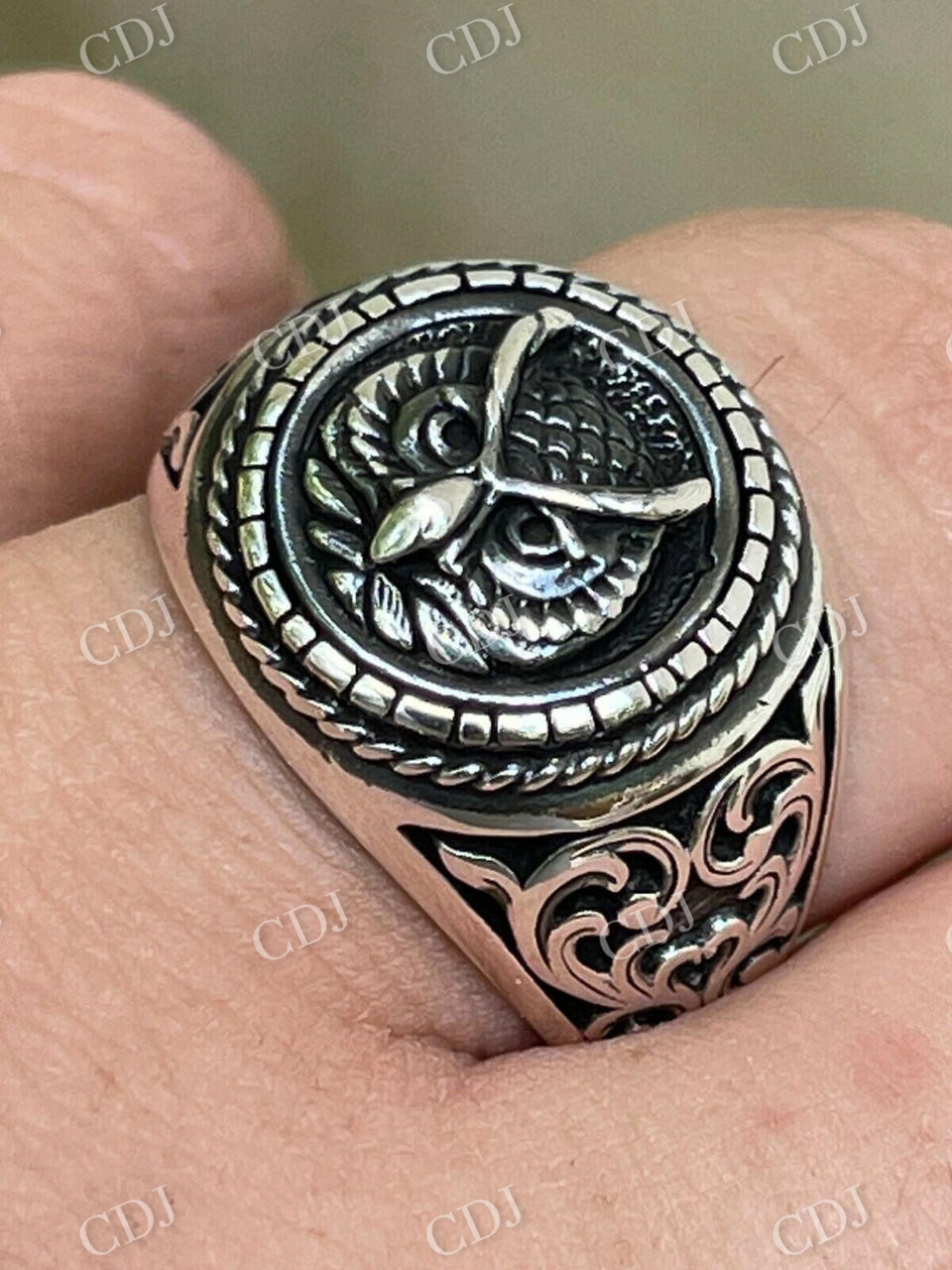 Plain Owl Hip Hop Ring  customdiamjewel   