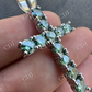 Moissanite Tennis Cross Iced Hip Hop Pendant  customdiamjewel   