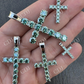 Moissanite Tennis Cross Iced Hip Hop Pendant  customdiamjewel   