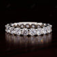 Round Cut 3.20CTW Lab Grown Diamond Full Eternity Matching Band  customdiamjewel 10KT White Gold VVS-EF