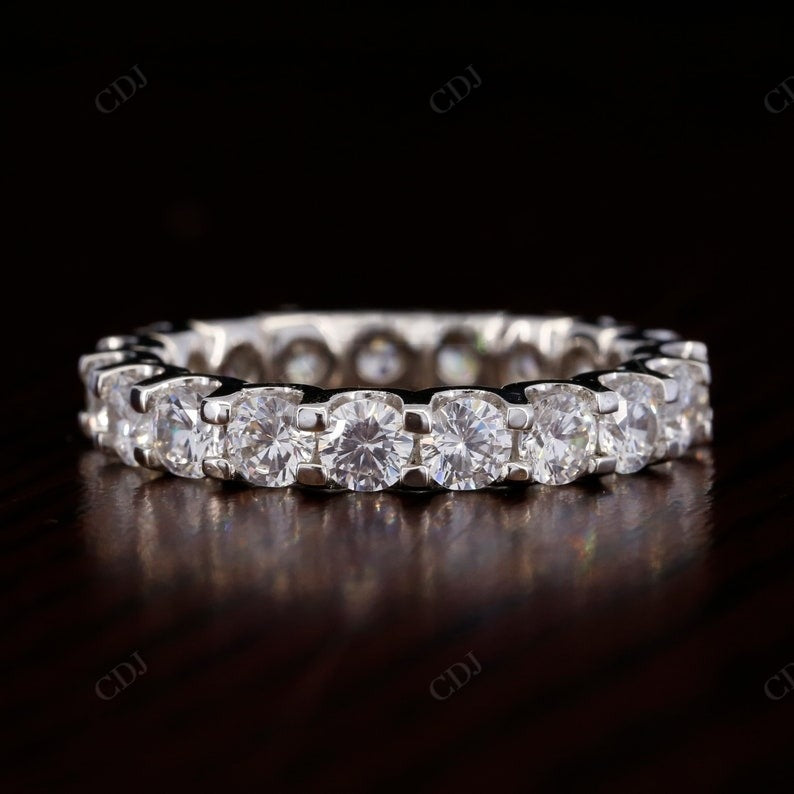 Round Cut 3.20CTW Lab Grown Diamond Full Eternity Matching Band  customdiamjewel   