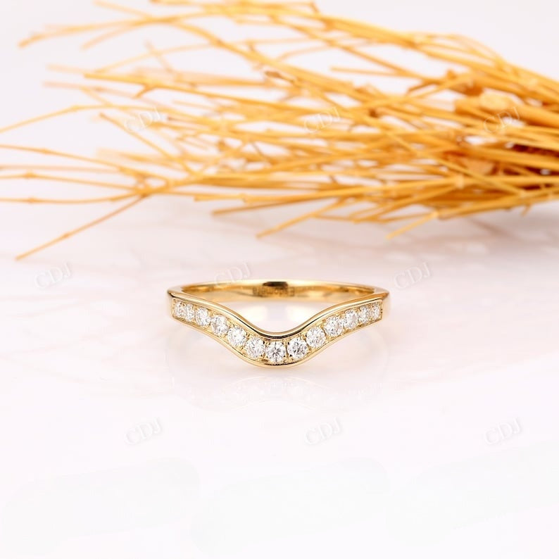 0.35CTW Lab Grown Diamond Curved Wedding Band  customdiamjewel   