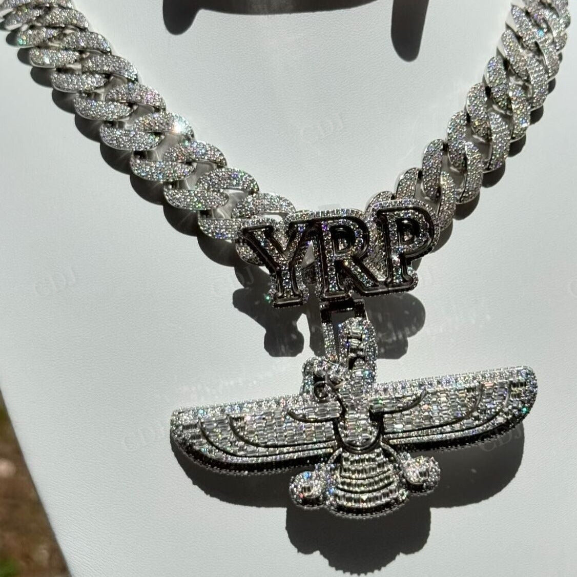 3D letter Hip Hop Rapper Jewelry Buss Down Necklace  customdiamjewel   