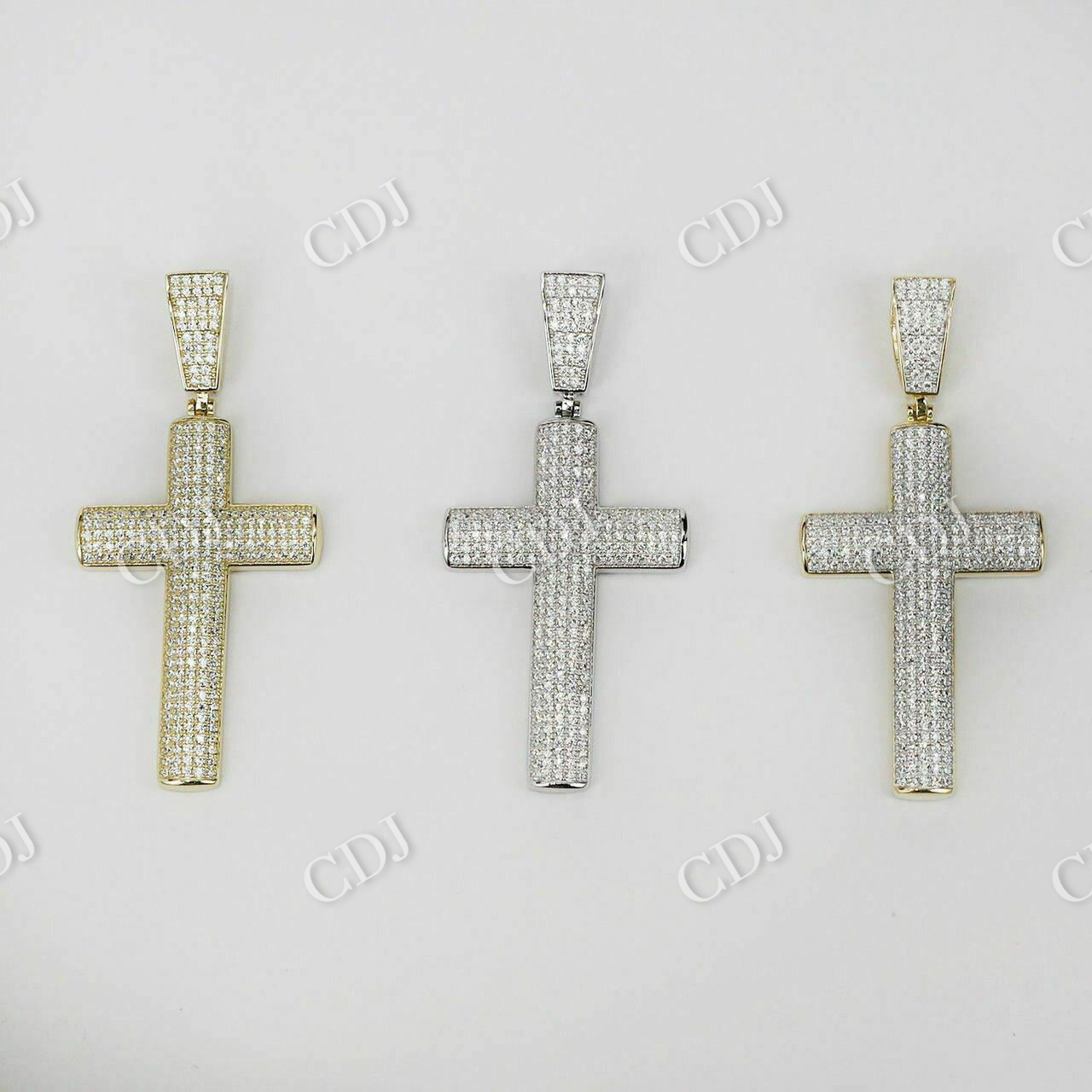 Moissanite Cross Tennis Hip Hop Pendant  customdiamjewel   